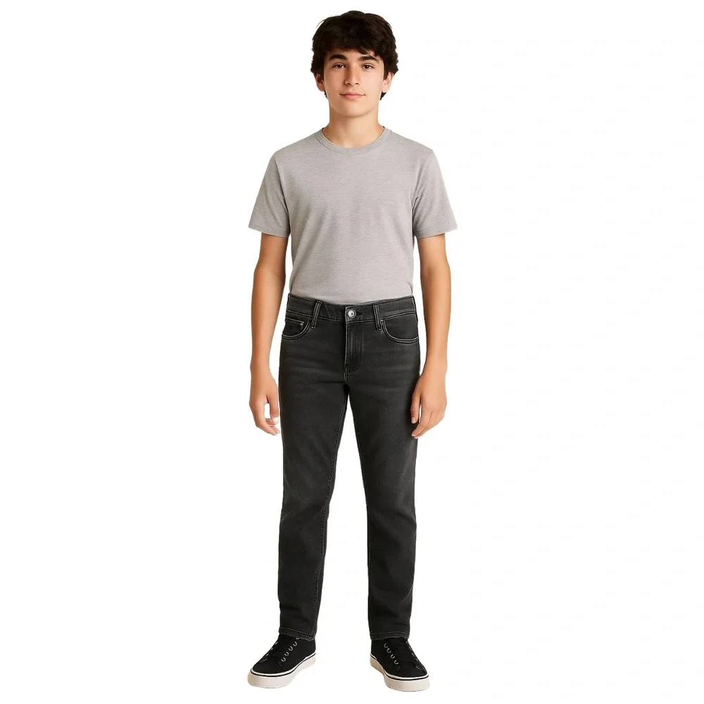 OLD NAVY Boys Jeans Size 16 Flex Taper Coal Wash Built-In Flex